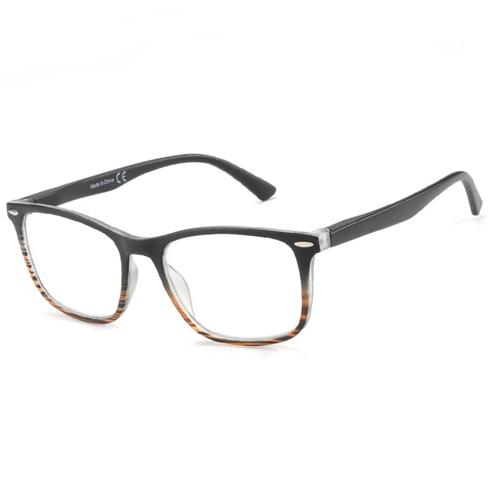 ZENOTTIC Fashion Square Reading Glasses Men Anti Blue Light Blocking Eyeglasses Computer Readers with Spring Hinge