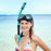 Dry Snorkel Mask Set Panoramic Wide View Anti-Fog for Adults Underwater Snorkeling Swimming Training Diving Glasses Adjustable