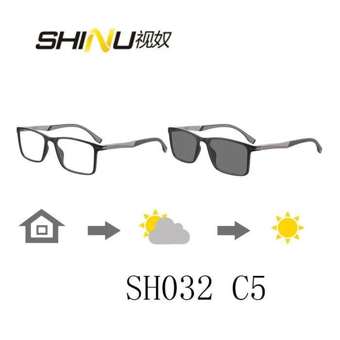 SHINU Progressive Multifocal Reading Glasses Men Presbyopia Hyperopia Eyeglasses Ebook Reader Prescription glasses custom lense