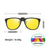 VIVIBEE Flip Up Clip On Night Vision Glasses Polarized Men Driving Yellow Sunglasses Women UV400 Fishing Universal Clips