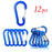 1/6/12 piezas Mosquetón de aluminio Clip Llavero Mosquetones Bloqueo Hebilla Broche Herramienta múltiple para exteriores Mochila Senderismo Pesca Gancho
