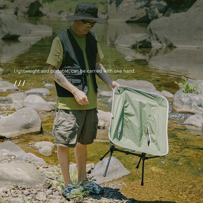 Defthike Official Folding Chair Oversized Camping Chair 7 Series Aluminum Alloy Load Capacity 150kg Outdoor Portable Chair Home