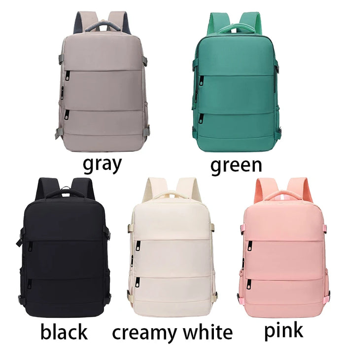 Everyday Versatile Water-resistant Laptop Backpack Trendy Unisex Design, Side Pockets for Water Bottle and Small Accessories