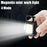 Keychain Light Mini Multifunctional Camping Flashlight USB Rechargeable LED Portable Bright COB Pocket Clip Lantern Outdoor Work