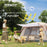 Outdoor Camping Family Tent 3-12 Person Double Layers Oversize 2 Rooms Thickened Rainproof Outdoor Family Camp Tour Equipment