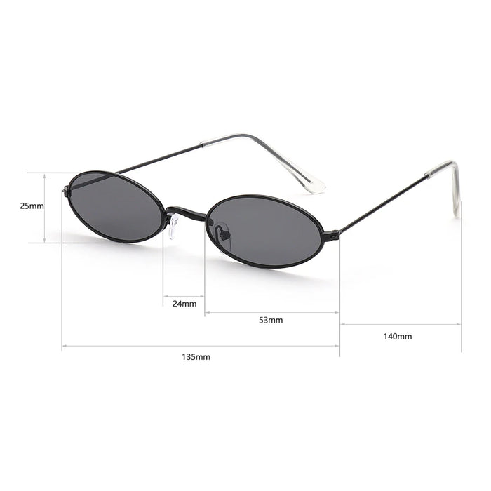 Summer Retro Small Oval Sunglasses Ladies Vintage Shades Cat Eye Sun Glasses Men Women Rectangular Eyeglasses Protection 400UV