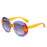 Fashion Oval Contrast Color Women Sunglasses Retro Square Clear Gradient Lens Shades UV400 Men Trending Luxury Punk Sun Glasses