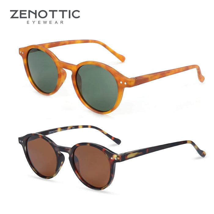 ZENOTTIC Retro Round Night Vision Yellow Sunglasses Men Women Goggles Glasses UV400 Sun Glasses Driver Night Driving Eyewear