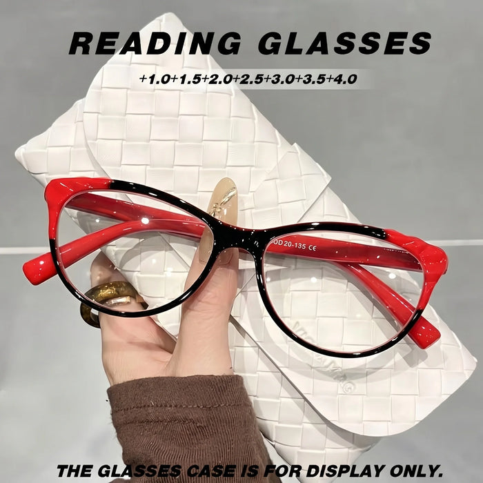 Lunettes de lecture œil de chat rétro contrastées pour femme, lunettes anti-lumière bleue, lunettes de lecture légères et confortables