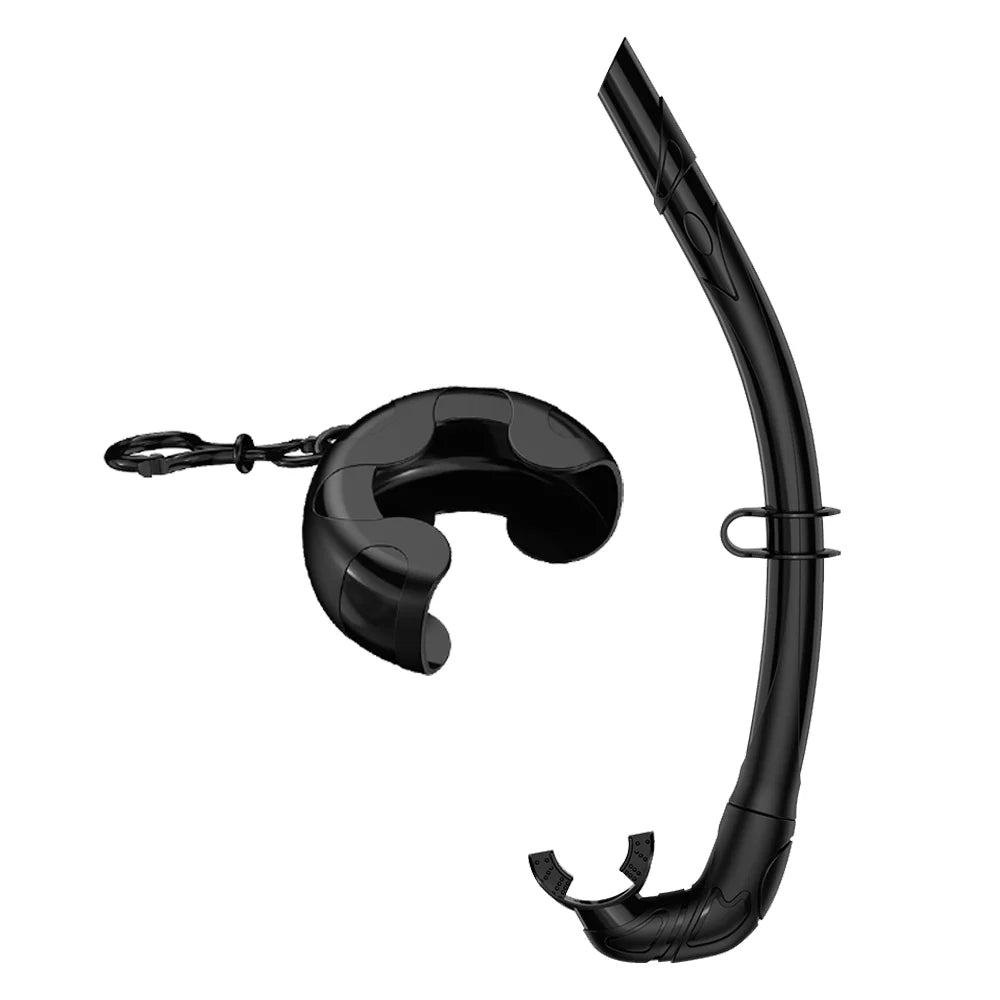 Silicone Snorkel Soft Flexible Foldable Easy-Breath Anti-Drop Adults Scuba Diving Freediving Swim Training Easy Carry for Travel