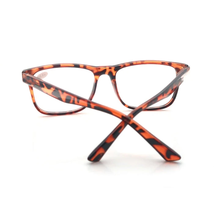 Lunettes de Lecture Surdimensionnées Hommes Femmes Monture Rectangulaire Lunettes de Soleil de Lecture Charnière à Ressort Légères à Porter avec Dioptrie +1.0 - +4.0