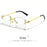 HBK Square Rimless Sunglasses Women Retro Metal Sun Glasses Men Luxury Party Business Gradient Shades 2024 Summer Style