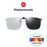 VIVIBEE Gafas de sol polarizadas con clip sin montura, abatibles, antirreflejo, para conducir de noche, cuadradas, UV, para gafas graduadas