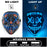 Máscara LED luminosa V de Vendetta, máscara facial completa anónima que brilla en la oscuridad para fiestas, raves, Halloween, cosplay y accesorios de disfraces.