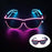 Nouvelles lunettes lumineuses LED sans fil pour festival, rave, soirée, lunettes de soleil mosaïque lumineuses néon, lunettes de club disco