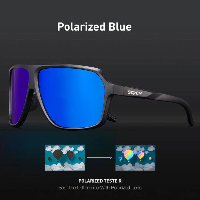 SCVCN Polarized Cycling Glasses Men Women Outdoor Sports Running Sunglasses Mountain Road Bicycle Glasses UV400 Safety Eyewear
