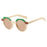 Ins Popular Fashion Round Women Punk Sunglasses Retro Rivets Men Trending Sun Glasses Gradient Shades UV400
