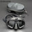 Wet Low Volume Diving Mask Tempered Glass Freedive Mask J-type Diving Mask Snorkel Set with Camera Mount Black