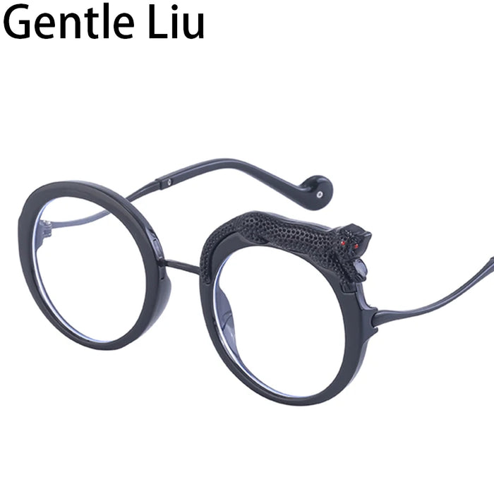 Round Steampunk Sunglass Women 2026 Fashion Luxury Brand Retro Sun Glasses for Ladies Shades Computer Anti Blue Light Eyeglasses