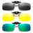 VIVIBEE Classic Flip Up Clip on Sunglasses Fishing Men Square Polarized Lens Night Vision Driving UV400 Women Glasses
