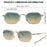 Lunettes de soleil punk octogonales rétro pour hommes 2026, monture métallique carrée de luxe, vintage, verres solaires dégradés UV400, style Steampunk