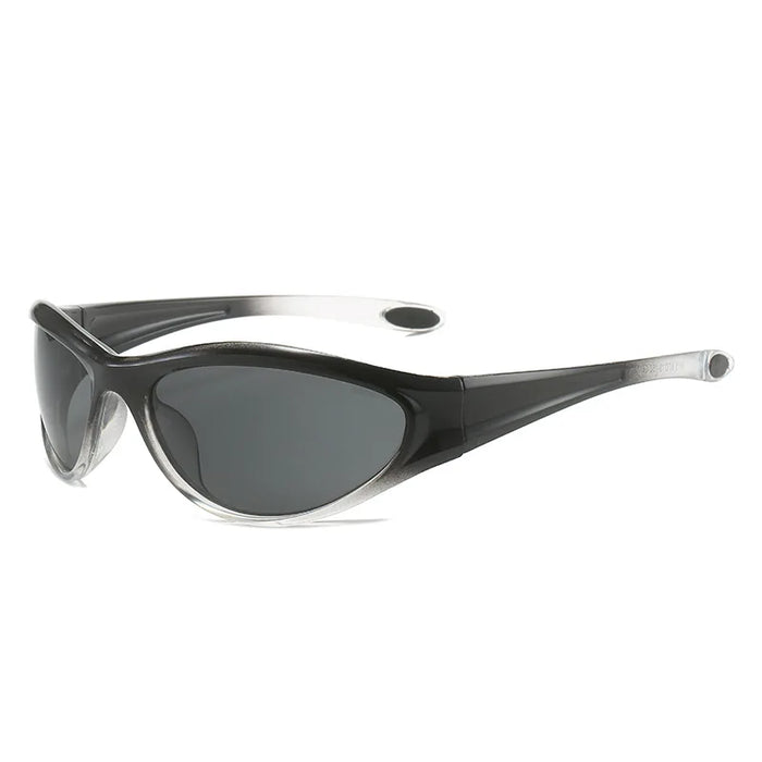 NEW Sports Punk Mirror Sunglasses Women 2000'S Men Y2K Hip Hop Luxury Brand Cat Eye Sun Glasses UV400 Unisex Shades Oval Eyewear