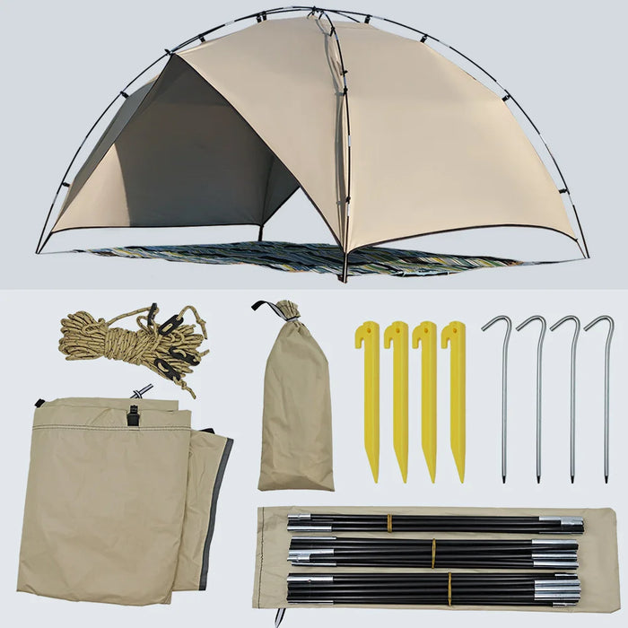 Lightweight 2–4 Person Camping Tent for Beach Park Waterproof Sun Shelter Shade Canopy Awning for Outdoor Fishing Family Arch 4