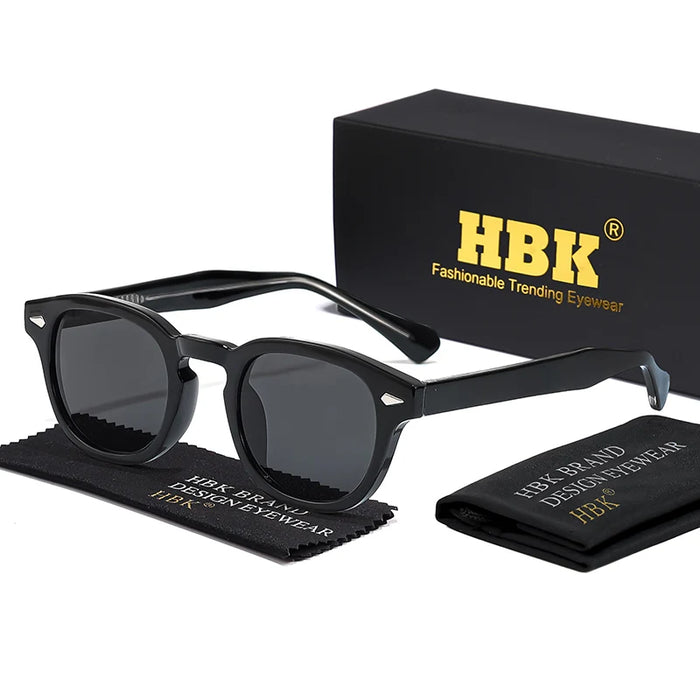 HBK Fashion Men's Sunglasses Gradient Lens Design Sun Glasses Simple Round Women Daily Wear Outdoor Shopping Travel Party