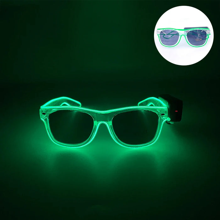 Nouvelles lunettes lumineuses LED sans fil pour festival, rave, soirée, lunettes de soleil mosaïque lumineuses néon, lunettes de club disco