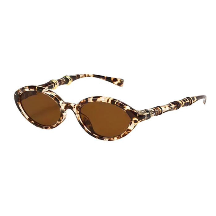 Retro Small Oval Sunglasses Women Men Rivets Shades Fashion Eyewear Luxury Sun Glasses UV400 Brand Oculus Female Gafas