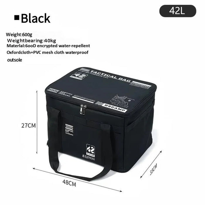 Sac de Rangement Tactique 30-42L Glacière Pliable Étanches pour Pique-nique Vaisselle Équipement de Terrain Organisateur d'Équipement de Plein Air
