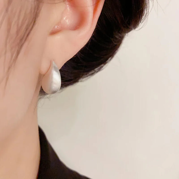Brushed Copper Water Drop Earrings For Women Elegant Fashion Jewelry Fancy Classic New Style Daily Party Accessories Gifts C1730