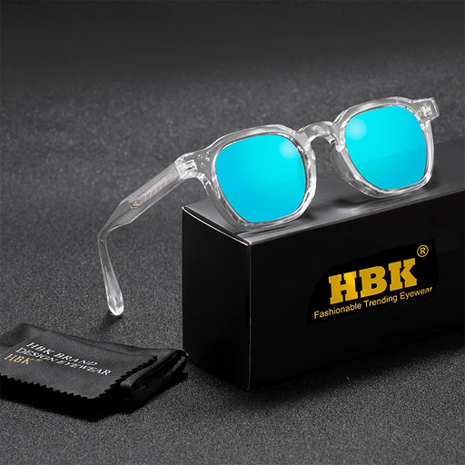 Gafas de sol HBK Fashion Retro para hombre, con montura cuadrada clásica, gafas de sol para mujer, para viajes al aire libre, fiestas, negocios, regalo de festival