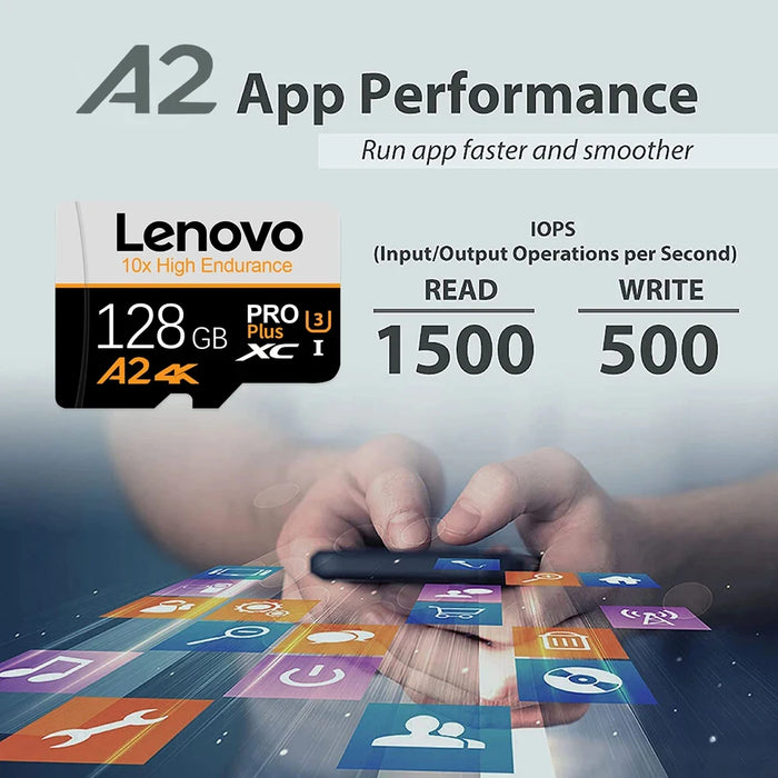 Lenovo Extended Capacity Micro TF SD TF Cards SD Cards Memory Card 512GB 1TB 256GB Durability U1 Waterproof for Camera / Tablet