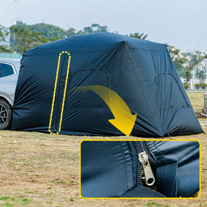 Universal SUV Camping Tent with Spacious Awning Waterproof Car Tent Easy Setup for Backpacking Traveling Outdoors Car Tail Tent