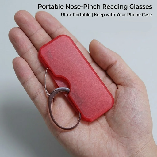 Gafas de lectura con clip nasal portátiles para hombres y mujeres, mini gafas de presbicia sin patillas, para pegar en la funda del teléfono, cartera, gafas de lectura de bolsillo