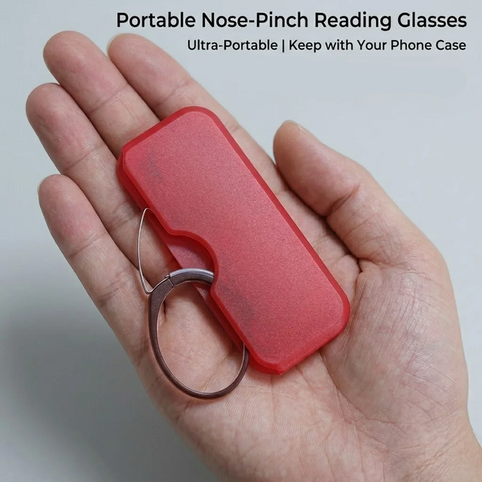 Portable Nose Clip Reading Glasses Men Women Mini Legless Presbyopic Eyeglasses Stick On Phone Case Wallet Pocket Reader Glasses