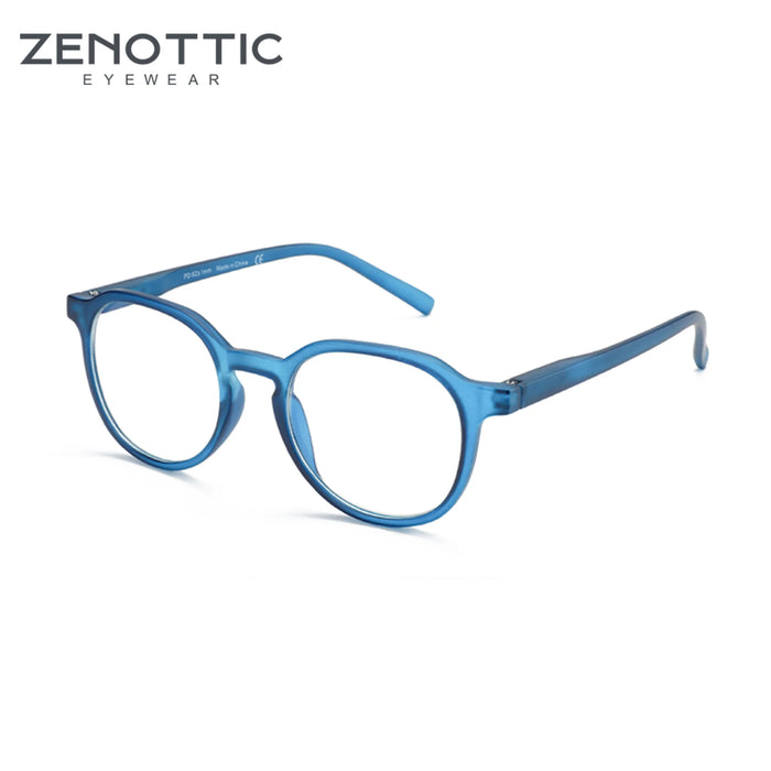 ZENOTTIC Gafas retro circulares anti luz azul Gafas de ordenador redondas con bloqueo de luz azul para unisex Moda 420007