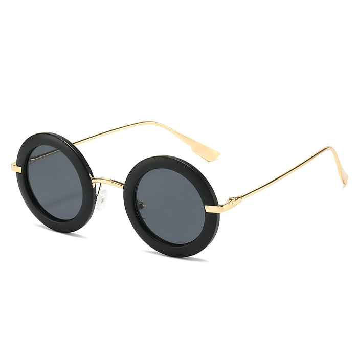Retro Round Sunglasses Women INS Popular Style Fashionable Show Sun Glasses Unique Personality Outdoors Holiday Shades