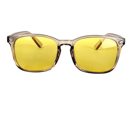 SHINU Gafas de moda polarizadas con lentes amarillas para conducción nocturna, gafas de protección ocular, gafas anti luz azul