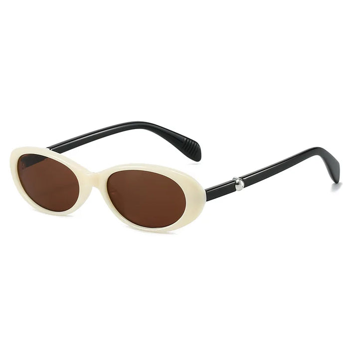 Ins New Retro Oval Women Sunglasses Personality Brand Small Frame Design Fashion Trend High Quality Men Shades UV400