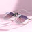 Gafas de sol de mujer VIVIBEE estilo ojo de gato degradadas con clip, gafas de sol polarizadas de gran tamaño para conducir de mujer, gafas moradas