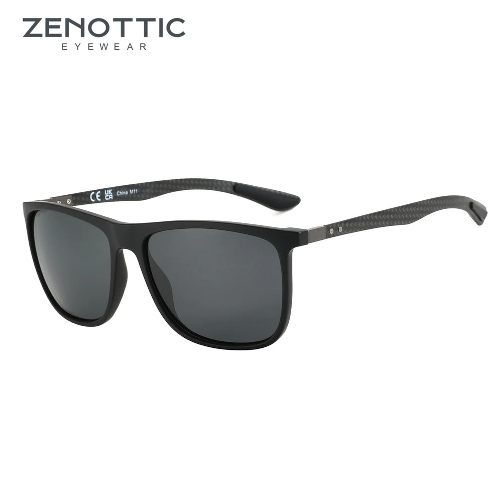 ZENOTTIC Lunettes de Soleil Carrées Polarisées pour Homme Ultralégères en Fibre de Carbone Lunettes de Soleil pour Conduite Pêche Golf Sports Protection UV400