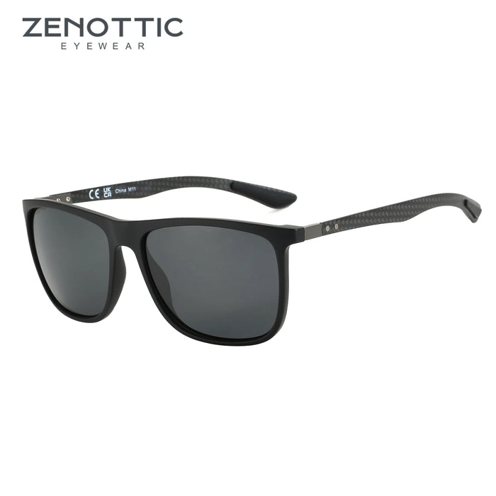 ZENOTTIC Lunettes de Soleil Carrées Polarisées pour Homme Ultralégères en Fibre de Carbone Lunettes de Soleil pour Conduite Pêche Golf Sports Protection UV400