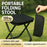 Compact Portable Folding Camping Stool Durable Iron Frame Lightweight for Picnic Fishing Hiking