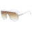Gafas de sol de piloto de moda de gran tamaño para hombres, gafas de sol únicas con montura hueca para mujeres, lentes de espejo degradado retro de una pieza con protección UV400, sin montura