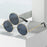 Novel Third Eye Round Metal Frame Sunglasses Chinese Style Erlang God Three Eyes Glasses Funny Party Halloween Cosplay Glasses
