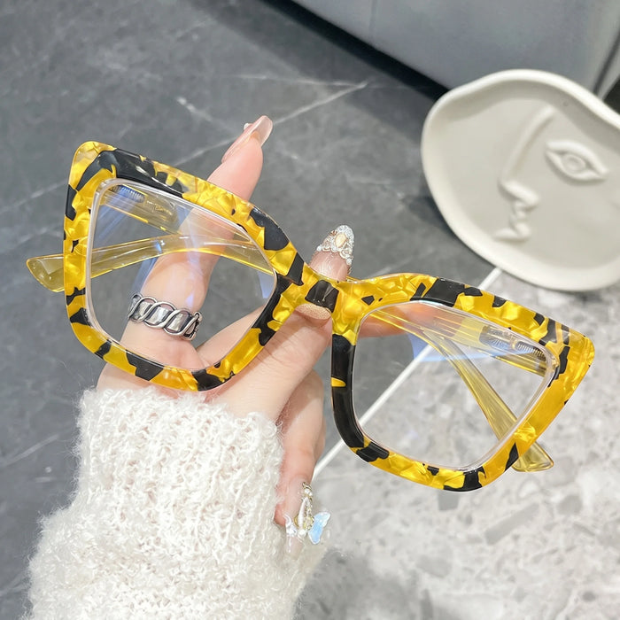 Fashion Floral Cat-Eye Reading Glasses for Women, Home Office & Phone Viewing, Face-Shaping Trendy Reading Glasses