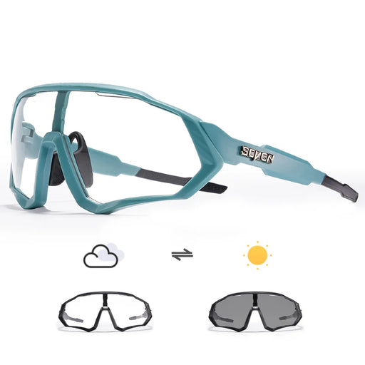 Lunettes de cyclisme photochromiques de la marque SCVCN, lunettes de vélo, masques de VTT, lunettes de soleil pour vélo de route et course à pied, protection UV400