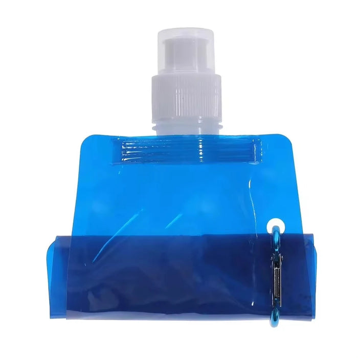 500ML Botella de agua plegable de silicona ultraligera portátil Bolsa de agua plegable Suministros deportivos al aire libre Senderismo Camping Bolsa de petaca blanda